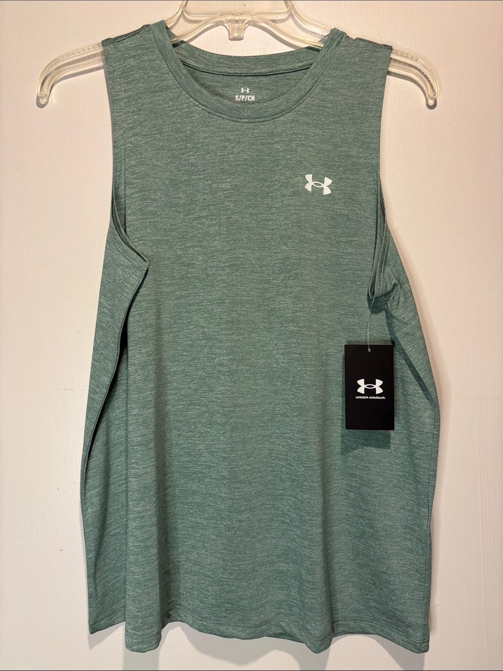 Under Armour NWT Loose Athletic Tank Top Heathered Light Green Women's Size S